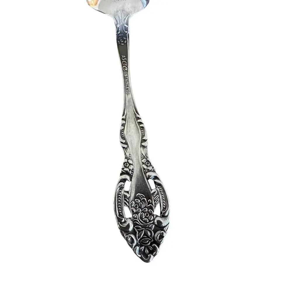 8pc Vintage Towle Stainless TWS211 Pierced Tea Spoon SCC Japan Supreme (G)